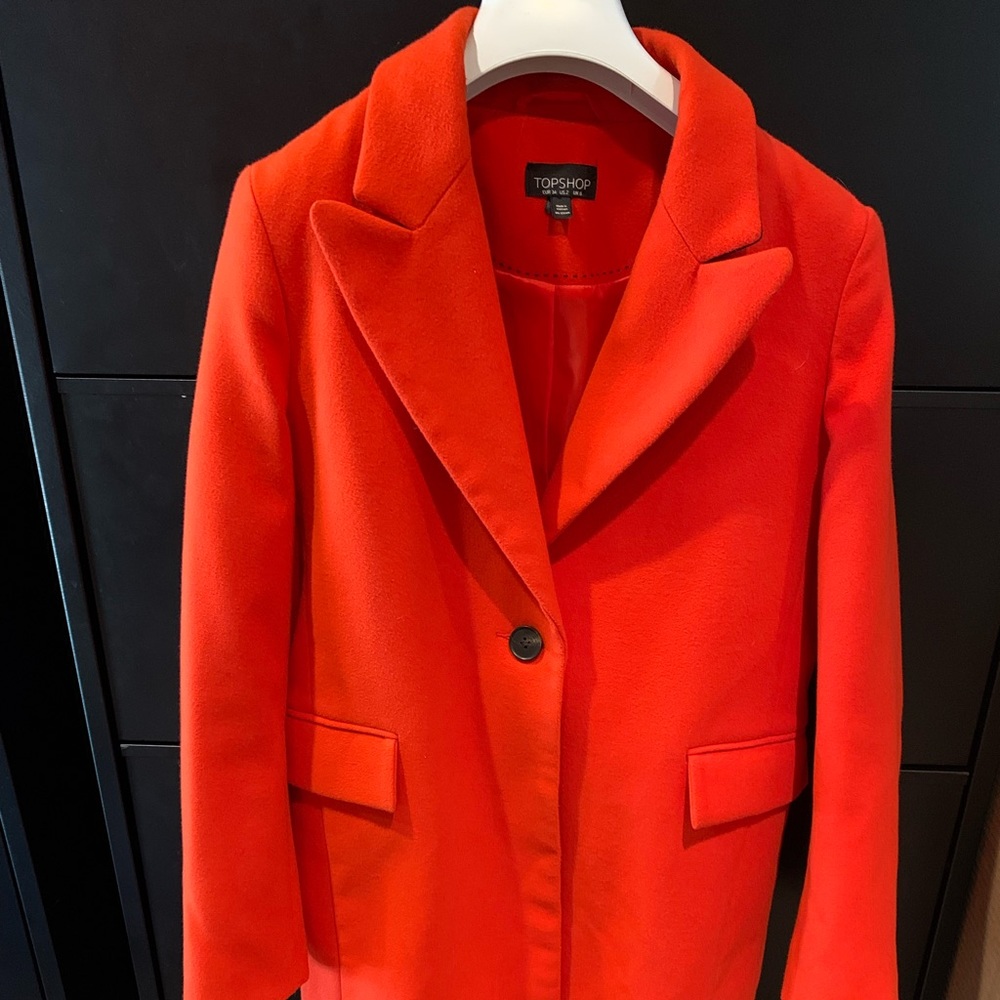 Top shop jacket tomato red